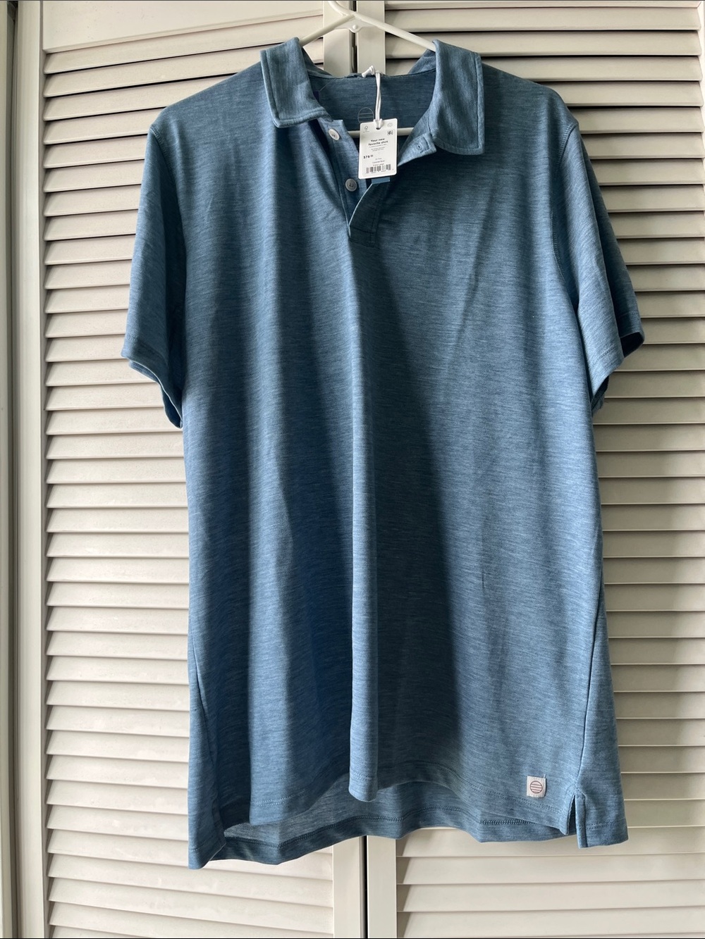 NWT Marine Layer Men's Blue Polo Shirt - Classic Short Sleeve, size XL
